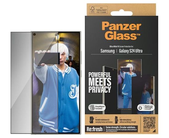 PanzerGlass Ultra-Wide Fit Sam S24 Ultra S928 Privacy Screen Protection Easy Aligner Included P7352