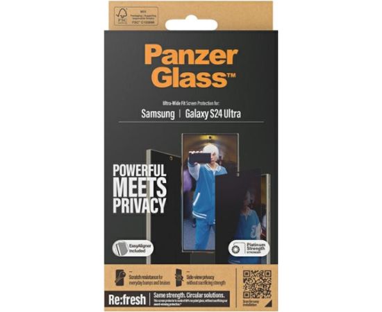 PanzerGlass Ultra-Wide Fit Sam S24 Ultra S928 Privacy Screen Protection Easy Aligner Included P7352