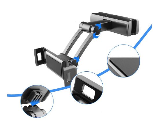 Fusion TH-230 automašīnas sēdekļa planšetdatora un tālruņa turētājs 7-11'' (maksimālais platums 20,5 cm)