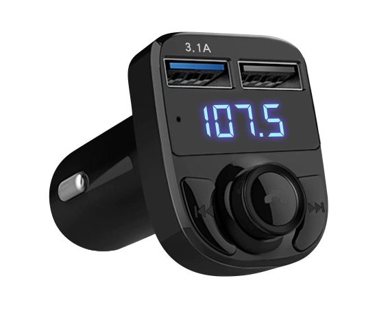 Goodbuy auto FM raidītājs USB | Micro SD | USB | Zila LED | 3.1A v2