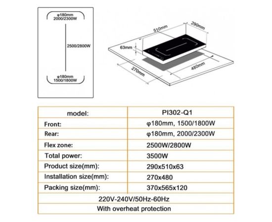 Schlosser Built-in induction hob Starkke PI302Q1CW