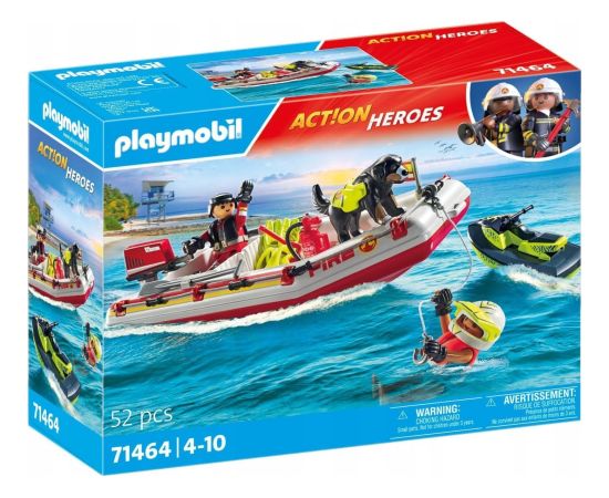 Playmobil Playmobil Action Heroes 71464 Łódz straży pożarnej ze skuterem wodnym