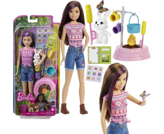 Lalka Barbie Mattel Kemping - Skipper i zwierzątko (HDF69/HDF71)