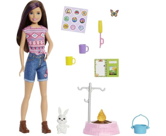 Lalka Barbie Mattel Kemping - Skipper i zwierzątko (HDF69/HDF71)