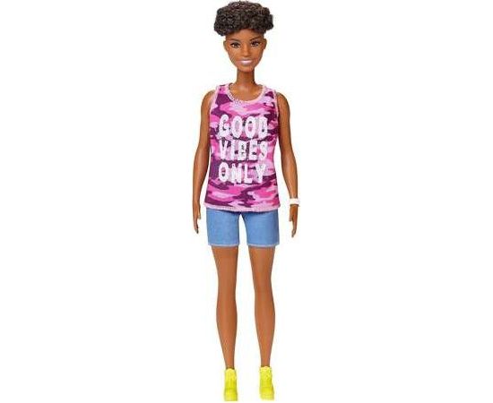 Lalka Barbie Mattel Fashionistas Modna przyjaciółka - różowy kamuflaż (GHP98)