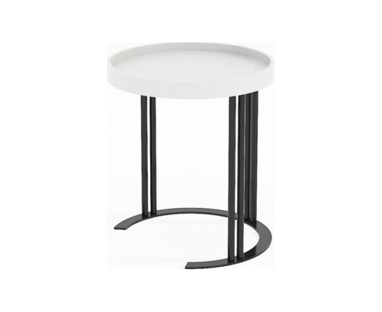 Side table KEIRA D40xH45cm, white