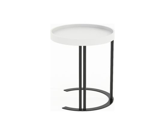 Side table KEIRA D40xH45cm, white