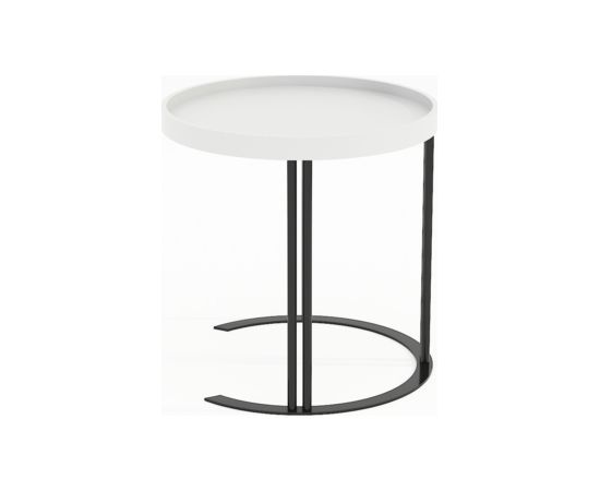 Side table KEIRA D50xH50cm, white