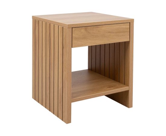 Nightstand SUNNY with drawer 40x40xH50cm, melamine oak