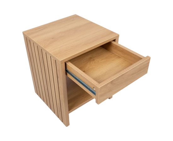 Nightstand SUNNY with drawer 40x40xH50cm, melamine oak