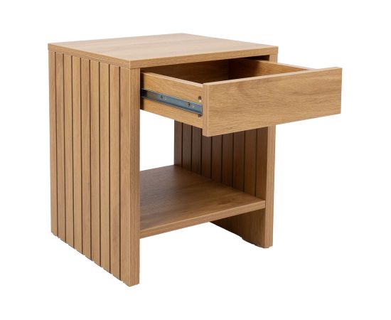 Nightstand SUNNY with drawer 40x40xH50cm, melamine oak