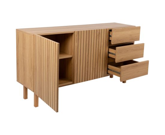 Sideboard SUNNY 150x40xH80cm, melamine oak