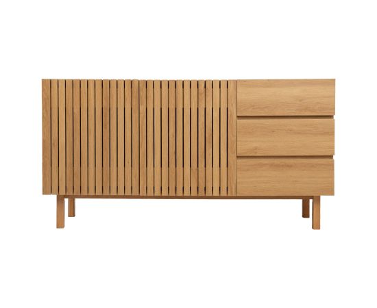 Sideboard SUNNY 150x40xH80cm, melamine oak