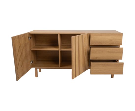 Sideboard SUNNY 150x40xH80cm, melamine oak