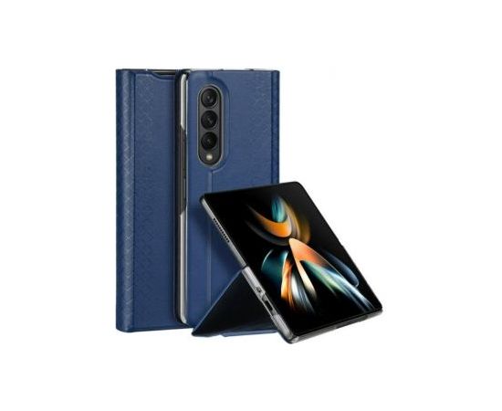 Dux Ducis Samsung  Galaxy Z Fold4 Bril case with a flip wallet stand Dark Blue