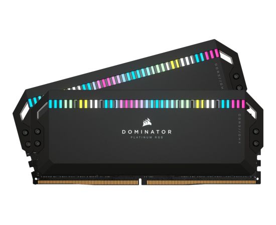 Corsair DDR5 - 64GB - 6400 - CL - 32 (2x 32 GB) dual kit, RAM (black, CMT64GX5M2B6400C32, Dominator Platinium, INTEL XMP)