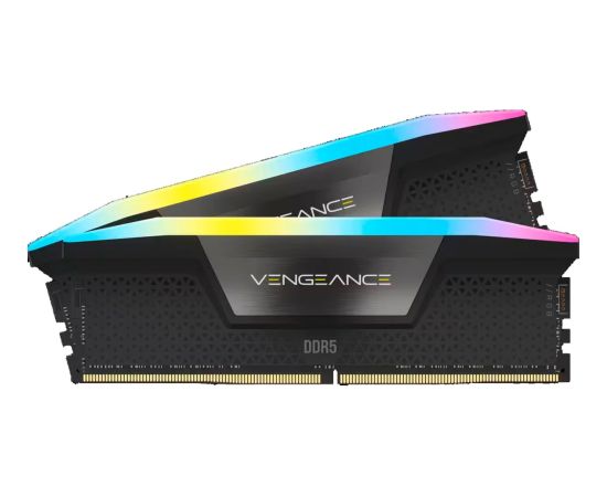 Corsair DDR5 - 64GB - 6400 - CL - 32 (2x 32 GB) dual kit, RAM (black, CMH64GX5M2B6400C32, Vengeance RGB, INTEL XMP)