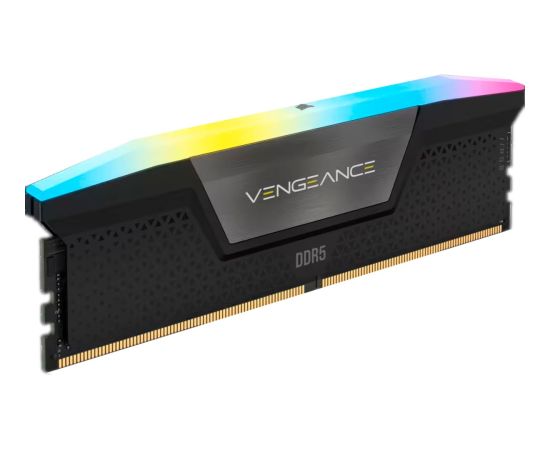 Corsair DDR5 - 64GB - 6400 - CL - 32 (2x 32 GB) dual kit, RAM (black, CMH64GX5M2B6400C32, Vengeance RGB, INTEL XMP)