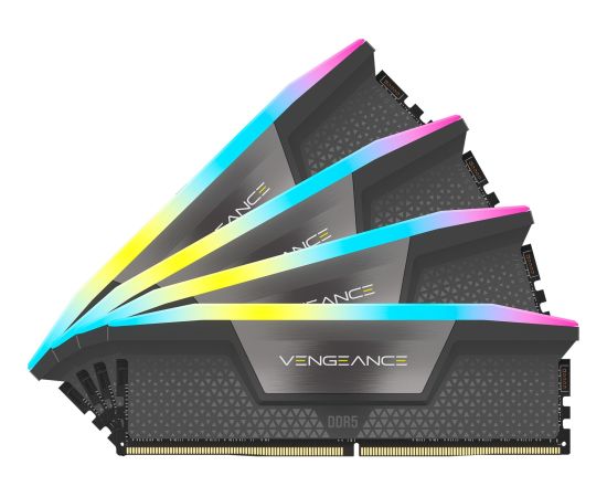 Corsair 64 GB DDR5-6600 Kit, memory (black, CMH64GX5M4B6600C32, Vengeance RGB, XMP)