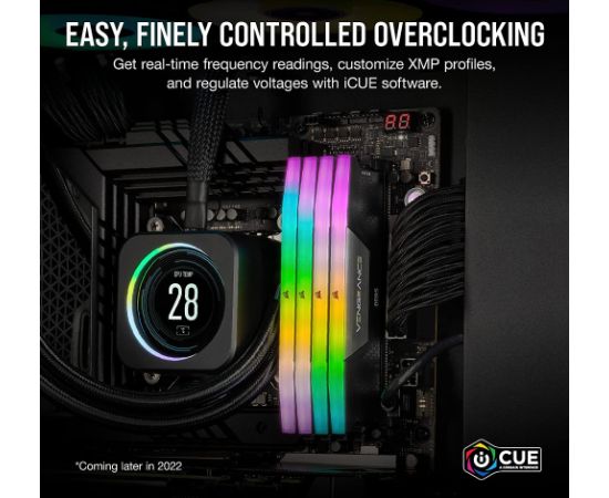 Corsair 64 GB DDR5-6200 Kit, memory (black, CMH64GX5M4B6200C32, Vengeance RGB, XMP)