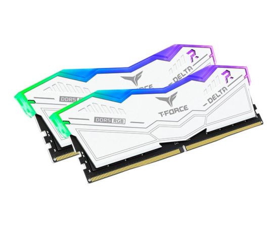 Team Group DDR5 64GB - 6000 - CL - 38 - Dual-Kit - FF4D564G6000HC38ADC01, Delta RGB, XMP, white