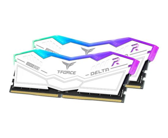 Team Group DDR5 64GB - 6000 - CL - 38 - Dual-Kit - FF4D564G6000HC38ADC01, Delta RGB, XMP, white