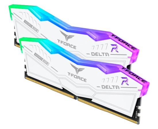 Team Group DDR5 32GB - 7800 - CL - 38 - Dual-Kit - DIMM - FF4D532G7800HC38DDC01, Delta RGB, XMP, white