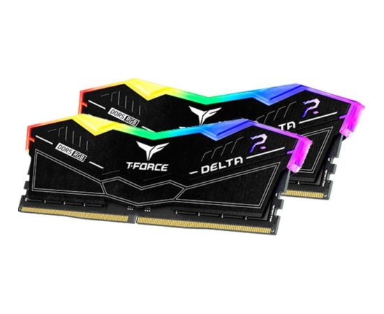 Team Group DDR5 32GB - 7600 - CL - 36 - DualKit, DIMM - FF3D532G7600HC36DDC0, Delta RGB, XMP, black