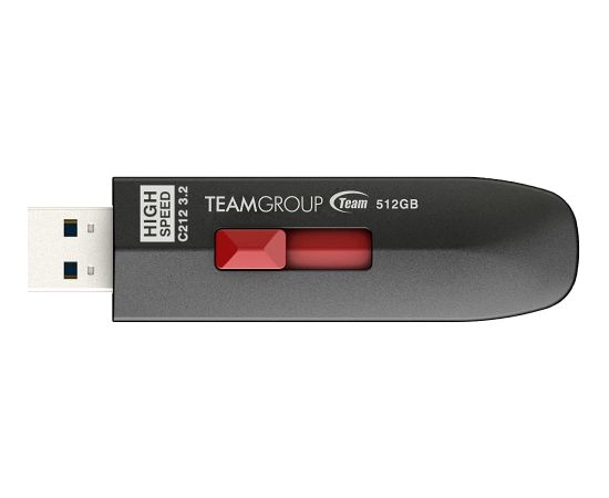 Team Group C212 512GB USB Stick (black/Red USB-A 3.2 Gen 2)