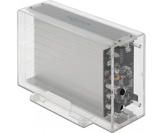 DeLOCK 42624 storage drive enclosure 2.5/3.5" HDD/SSD enclosure Transparent, Drive cases