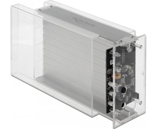 DeLOCK 42624 storage drive enclosure 2.5/3.5" HDD/SSD enclosure Transparent, Drive cases