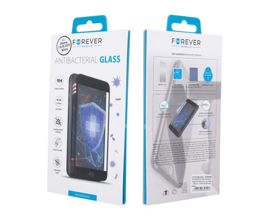 Forever tempered glass Antibacterial for iPhone 7 | 8 | SE 2020 | SE 2022 black frame