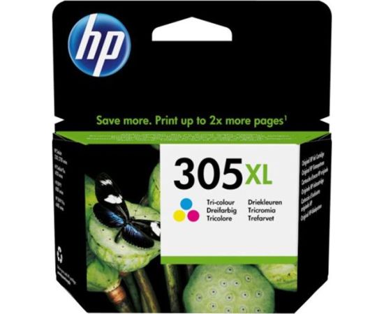 HP 305 XL High Capacity Tri-Colour Ink Cartridge