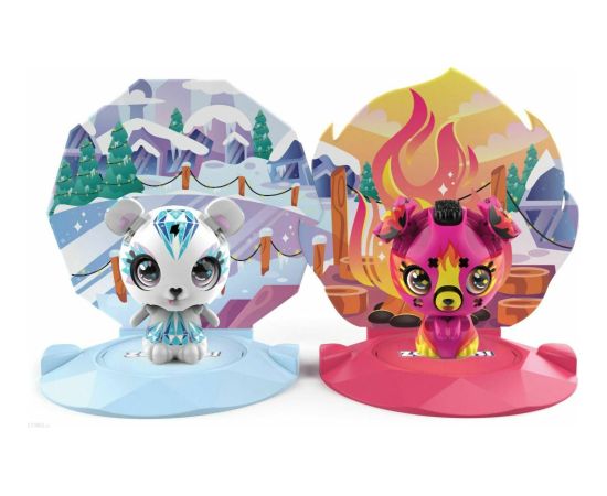 Spin Master Zoobles!: Zoobles  Happitat Opposite Obsessed Icy Polar Bear  Firey Puppy (2-Pack) (20133140)