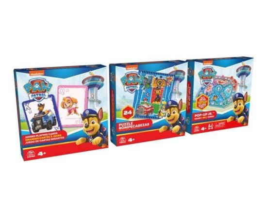 Spin Master Paw Patrol: Game Bundle - Jumbo Cards, Pop-Up Game, 24-Piece Puzzle (6066829)