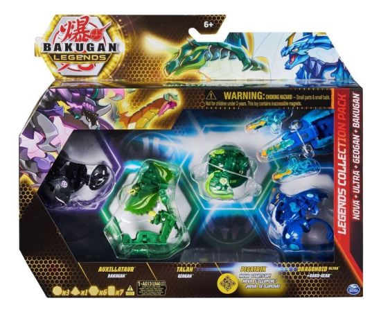 Spin Master Bakugan: Legends Collection Pack - Nova + Ultra + Geogan + Bakugan - Maxodon/Hyenix/Hanoj/Nillious Ultra (20140073)