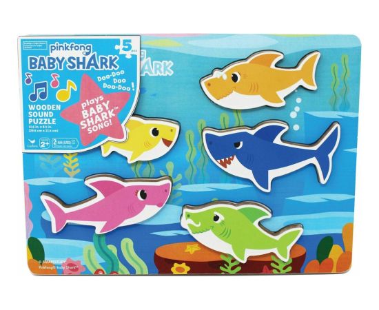 Spin Master : Pinkfong Baby Shark - Wooden Sound Puzzle (6054918)