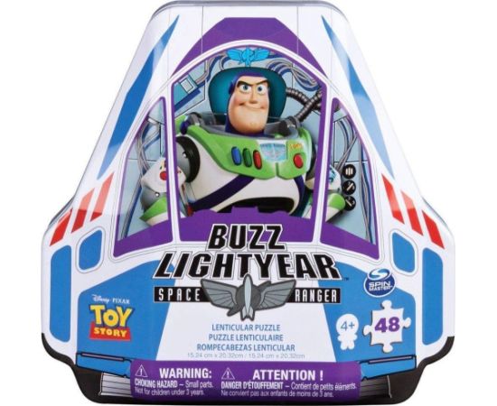 Spin Master - Toy Story Buzz Lightyear Lenticular Puzzle in a Shaped Tin Packaging (20108499)