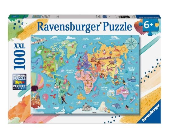 Ravensburger Puzzle: Map of the World XXL (100pcs) (13343)