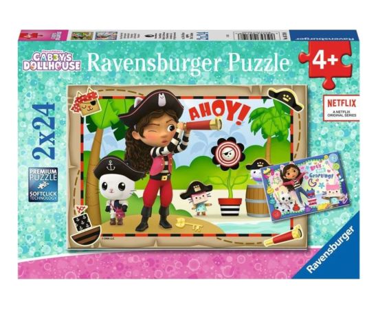 Ravensburger Puzzle: Gabbys Dollhouse - Lets Pirate Party! (2x24pcs) (5710)