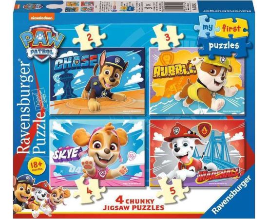 Ravensburger My First Puzzles: Paw Patrol 4 Chunky Jigsaw Puzzles (03154)