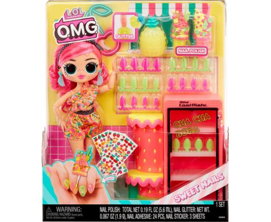 MGA L.O.L. Surprise!: O.M.G. Sweet Nails™ - Pinky Pops Fruit Shop Doll (503842-EUC)