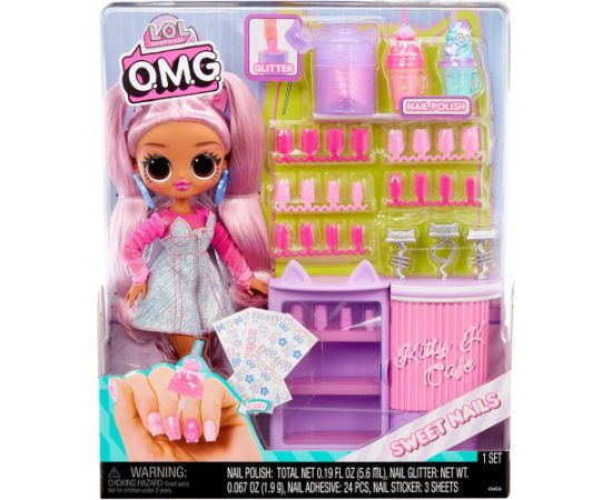 MGA L.O.L. Surprise!: O.M.G. Sweet Nails™ - Kitty K Café Doll (503859-EUC)