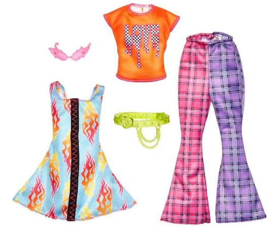 Mattel Μattel Barbie: Fashions 2-Pack Clothing Set - Rocker-Themed Fashion and Accessory (HJT34)