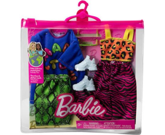 Mattel Μattel Barbie: Fashions 2-Pack Clothing Set - Made to Move Skirt  T-shirt Pants and Accessory (HJT36)