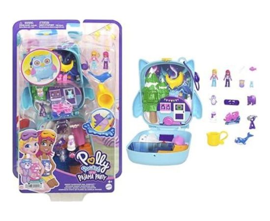 Mattel Polly Pocket: Pajama Party - Snowy Sleepover OWL Compact (HKV37)