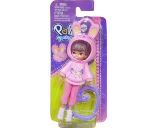 Mattel Polly Pocket: Friend Clips Doll with Hoodie Bunny (HRD63)