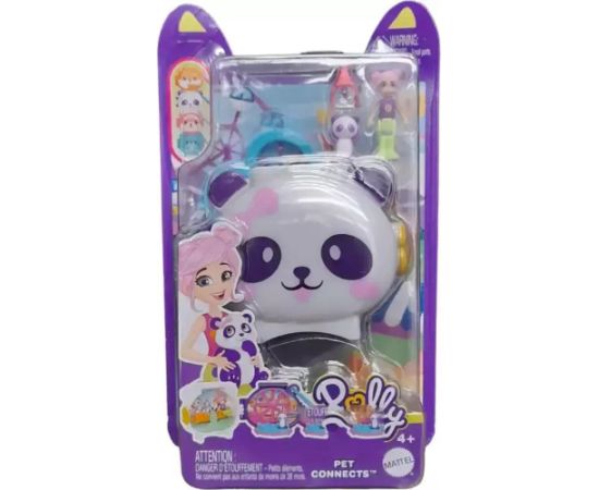 Mattel Polly Pocket Mini: Pet Connects - Panda Compact Playset (HRD38)