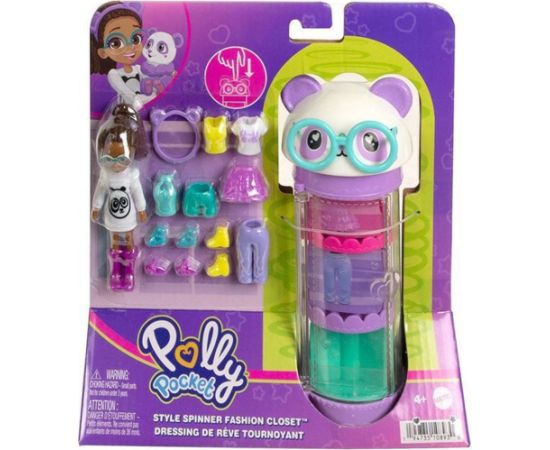 Mattel Polly Pocket - Style Spinner Fashion Closet Panda (HKW05)