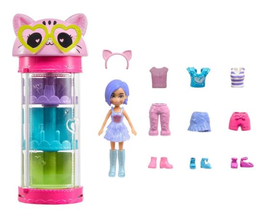 Mattel Polly Pocket - Style Spinner Fashion Closet Cat (HKW07)